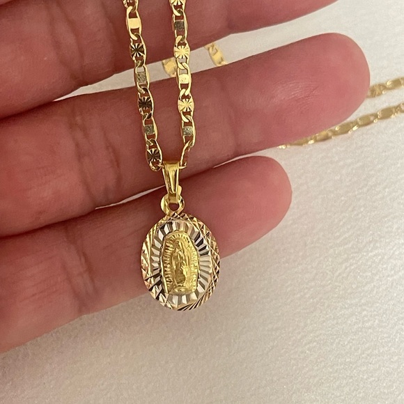 Jewelry - 14k Gold Filled Our Lady Of Guadalupe Necklace Nuestra Señora De Guadalupe
